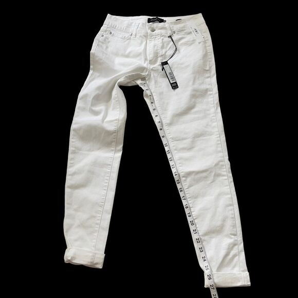 Tahari Jamie Mr Roll Cuff Skinny White Pants Sz 6/28 - Picture 10 of 16